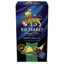 Загрузить изображение в Галерею, Чай Richard &quot;King&#39;s Tea №1&quot; чёрный чай ароматизированный 25 сашет