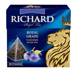 Чай Richard "Royal Grape" черный ароматизированный крупнолистовой 20 пирамидок