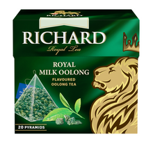 Загрузить изображение в Галерею, Чай Richard &quot;Royal Milk Oolong&quot; зеленый ароматизированный 20 пирамидок