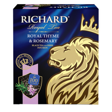 Загрузить изображение в Галерею, Чай Richard &quot;Royal Thyme &amp; Rosemary&quot; черный ароматизированный 100 пакетиков